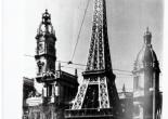 Falla de la plaza del Ayuntamiento con motivo central de la Torre Eiffel ,1966. 1985. ES.462508.ADPV/Colección Corbín, imagen nº 10287