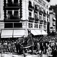 Procesión cívica con al Senyera, 9 de octubre 1934, calle de las Barcas.ES.462508.ADPV/Colección Corbín, imagen nº 10139