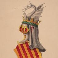 Ilustración del escudo de la Diputación Provincial de Valencia. 1972. ES.462508.ADPV/Diputación/ A.0.1.2.1. caja 34
