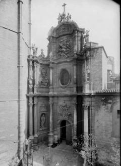 FRANCISCO SANCHIS MUÑOZ Façana barroca de la catedral de València. València. 1951. ES.462508.ADPV / Col·lecció Sanchis, imatge nº 01630