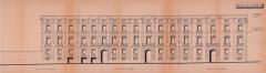 Alzado de la fachada del Palacio de la Bailia o de Jaúdenes, sede actual de la Diputación. 1952. ES.462508.ADPV/Mapas y planos/MP032, nº 20