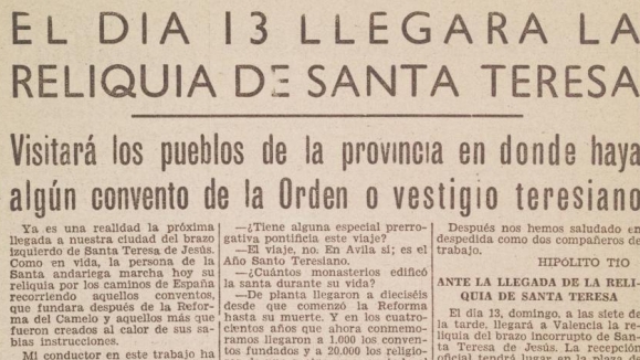 Recorte del diario Las Provincias de el 10 de enero de 1963. ES.462508.ADPV/Diputación. A.0.1.2.1. caja 39 expediente 155