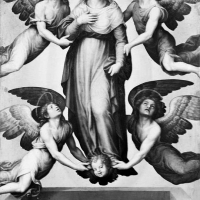 ENRIQUE CARDONA.  Pintura al óleo de la Asunción, por Joan de Joanes, en el Museo de Bellas Artes de Valencia. Valencia. 1925. ES.462508.ADPV/Colección Cardona, imagen nº 00741