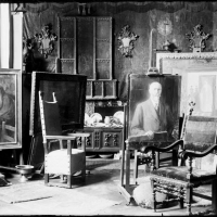 CARLOS SARTHOU CARRERES. Interior del estudio del pintor José Benlliure Gil en Valencia. Valencia. 1925.  ES.462508.ADPV/Colección Sarthou, imagen nº 00002