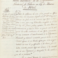 Acta de restabliment de la Diputació Provincial de València al març de 1820. ES.462508.ADPV/Diputació/A.1.1, vol 1, pàg. 44