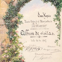 ANTONIO GOMAR I GOMAR. Portada de l'àlbum de visites de la Casa Hospici La nostra Senyora de la Misericòrdia. 20 juliol 1907. ES.462508.ADPV/Casa Misericòrdia/a.1.10, vol. 1