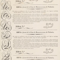 Participación en la rifa de joyas y alhajas en favor de la Casa de Beneficencia. 1838. ES.462508.ADPV/Casa Beneficencia/b.5.24. vol. 1